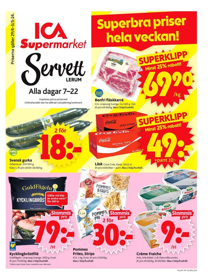 ICA Supermarket-katalog i Lerum | ICA Supermarket Erbjudanden | 2024-04-29 - 2024-05-05