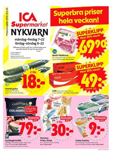 ICA Supermarket-katalog i Nykvarn | ICA Supermarket Erbjudanden | 2024-04-29 - 2024-05-05