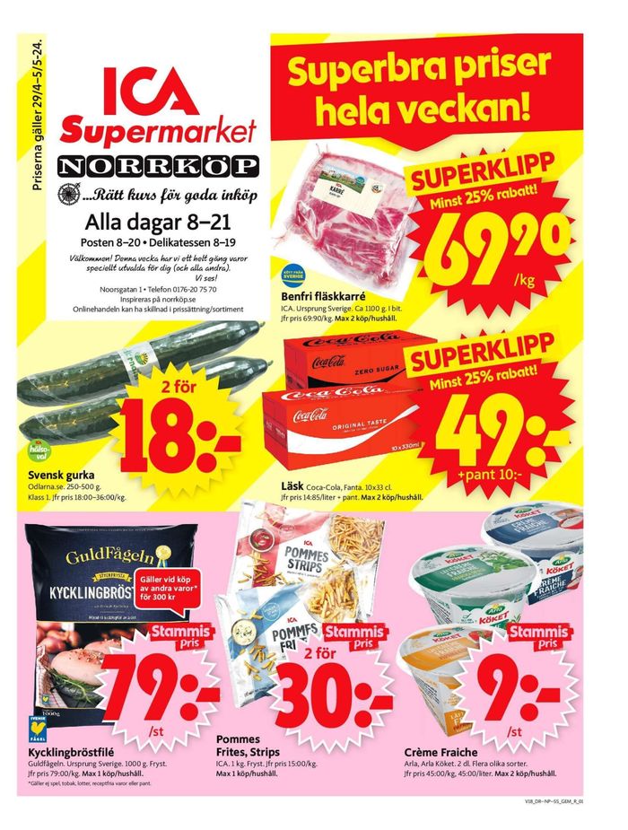 ICA Supermarket-katalog i Norrtälje | ICA Supermarket Erbjudanden | 2024-04-29 - 2024-05-05
