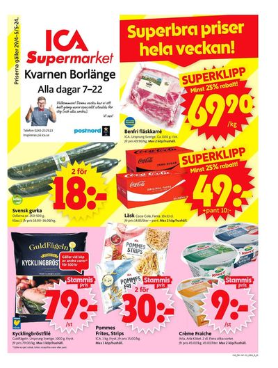 ICA Supermarket-katalog i Borlänge | ICA Supermarket Erbjudanden | 2024-04-29 - 2024-05-05