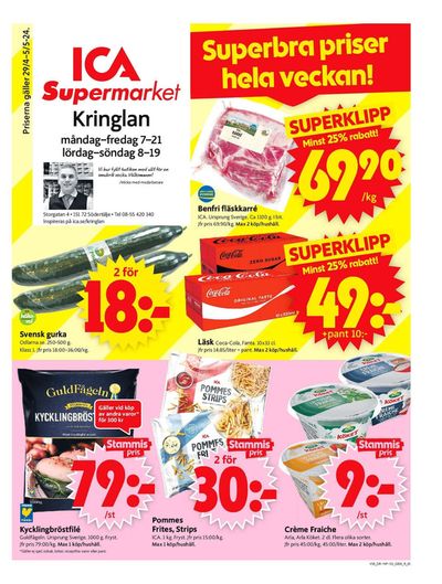 ICA Supermarket-katalog i Södertälje | ICA Supermarket Erbjudanden | 2024-04-29 - 2024-05-05