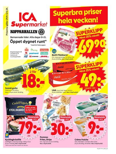 ICA Supermarket-katalog i Kopparberg | ICA Supermarket Erbjudanden | 2024-04-29 - 2024-05-05
