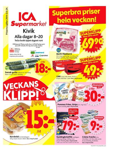 ICA Supermarket-katalog i Kivik | ICA Supermarket Erbjudanden | 2024-04-29 - 2024-05-05