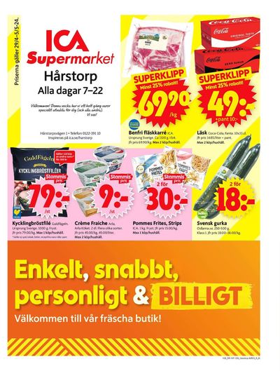 Erbjudanden av Matbutiker i Finspång | ICA Supermarket Erbjudanden de ICA Supermarket | 2024-04-29 - 2024-05-05