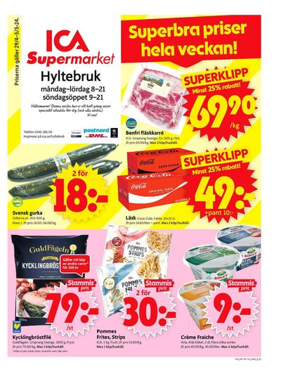 ICA Supermarket-katalog i Rydöbruk | ICA Supermarket Erbjudanden | 2024-04-29 - 2024-05-05