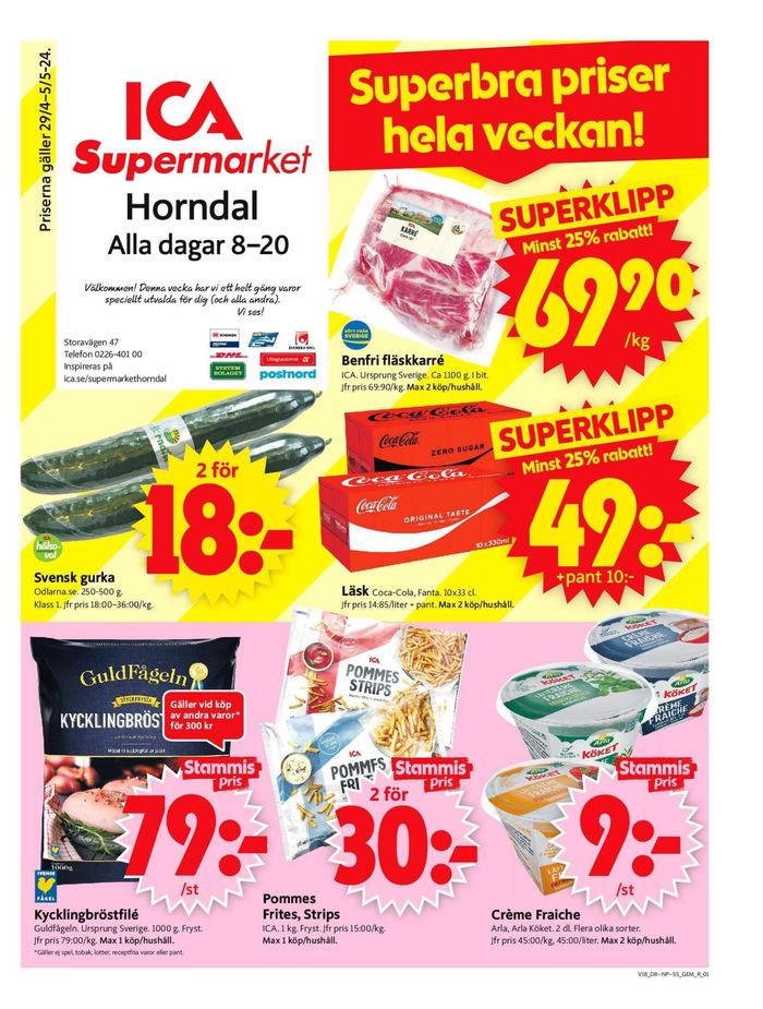 ICA Supermarket-katalog i Horndal | ICA Supermarket Erbjudanden | 2024-04-29 - 2024-05-05