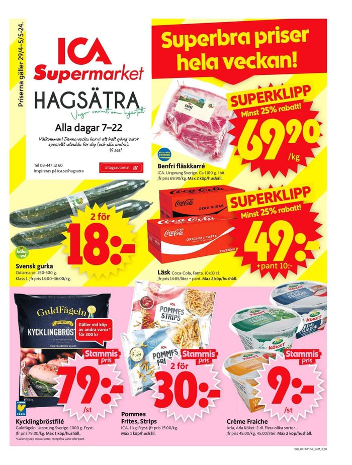 ICA Supermarket-katalog i Fagersjö | ICA Supermarket Erbjudanden | 2024-04-29 - 2024-05-05