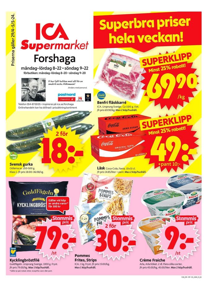 ICA Supermarket-katalog i Forshaga | ICA Supermarket Erbjudanden | 2024-04-29 - 2024-05-05