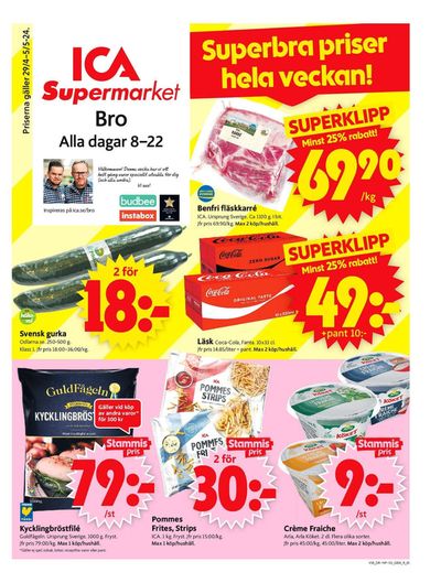 Erbjudanden av Matbutiker i Bålsta | ICA Supermarket Erbjudanden de ICA Supermarket | 2024-04-29 - 2024-05-05