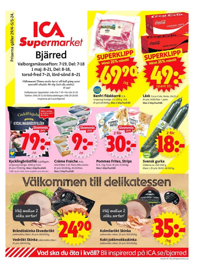 ICA Supermarket-katalog i Bjärred | ICA Supermarket Erbjudanden | 2024-04-29 - 2024-05-05