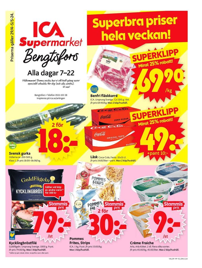 ICA Supermarket-katalog i Bengtsfors | ICA Supermarket Erbjudanden | 2024-04-29 - 2024-05-05