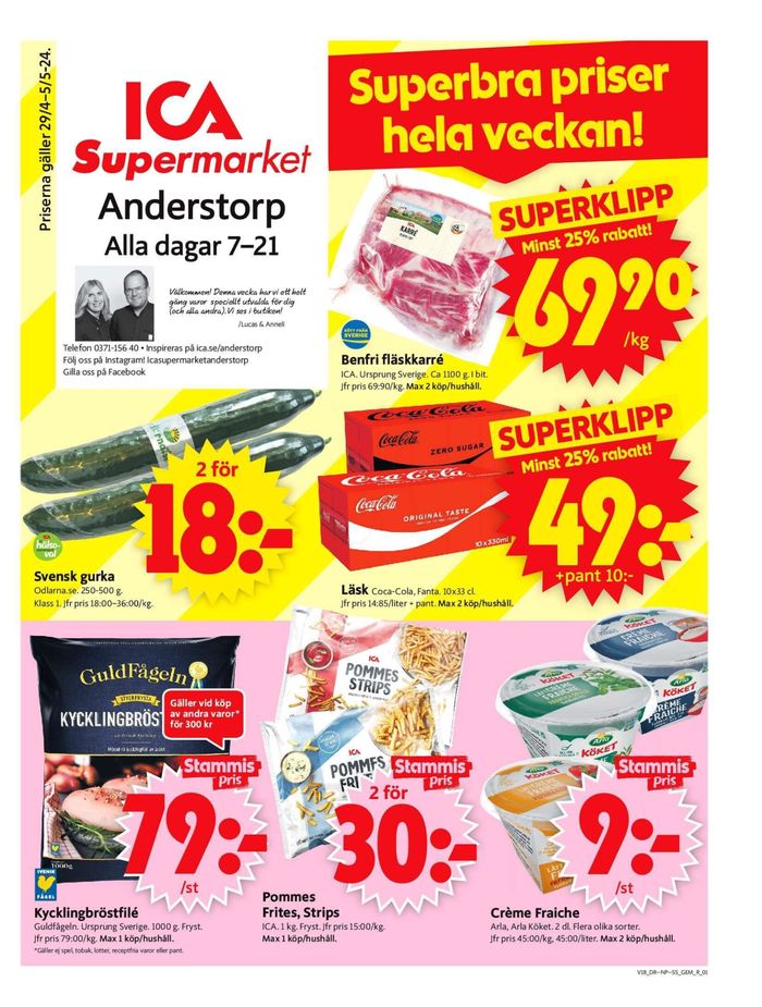 ICA Supermarket-katalog i Anderstorp | ICA Supermarket Erbjudanden | 2024-04-29 - 2024-05-05