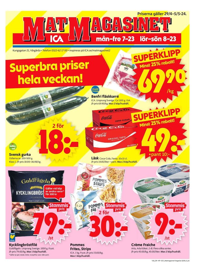 ICA Supermarket-katalog i Vårgårda | ICA Supermarket Erbjudanden | 2024-04-29 - 2024-05-05