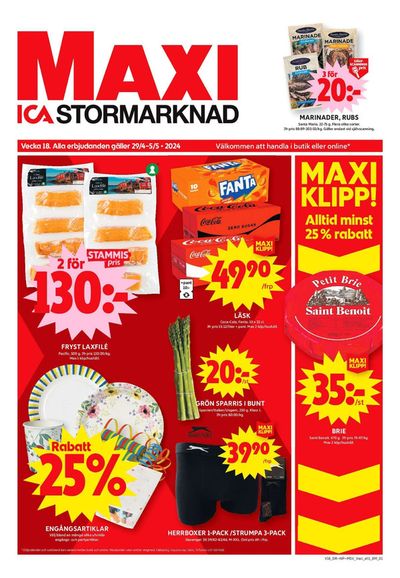 Erbjudanden av Matbutiker i Forshaga | ICA Maxi Erbjudanden de ICA Maxi | 2024-04-29 - 2024-05-05