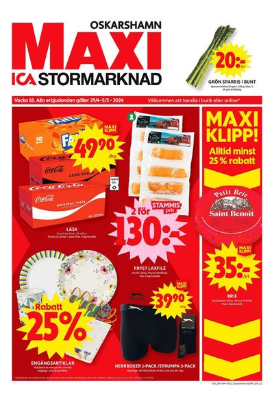 Erbjudanden av Matbutiker i Mönsterås | ICA Maxi Erbjudanden de ICA Maxi | 2024-04-29 - 2024-05-05