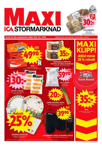 Erbjudanden av Matbutiker i Mora (Dalarna) | ICA Maxi Erbjudanden de ICA Maxi | 2024-04-29 - 2024-05-05