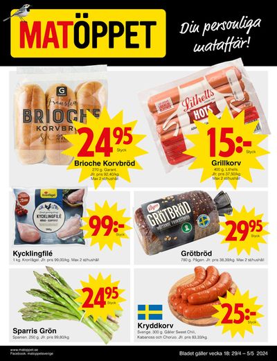Erbjudanden av Matbutiker i Hörby | Matöppet Veckans DR-blad de Matöppet | 2024-04-29 - 2024-05-05