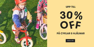 Erbjudanden av Leksaker och Barn i Österåker (Stockholm) | Upp till 30% på cyklar och hjälmar ! de Babyshop | 2024-04-29 - 2024-05-23