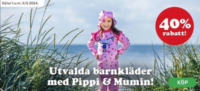 Erbjudanden av Leksaker och Barn i Askersund | 40% rabatt! Utvalda barnkläder med Pippi & Mumin! de Stor & Liten | 2024-04-29 - 2024-05-05