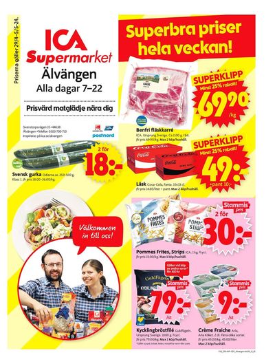 Erbjudanden av Matbutiker i Älvängen | ICA Supermarket Erbjudanden de ICA Supermarket | 2024-04-29 - 2024-05-05