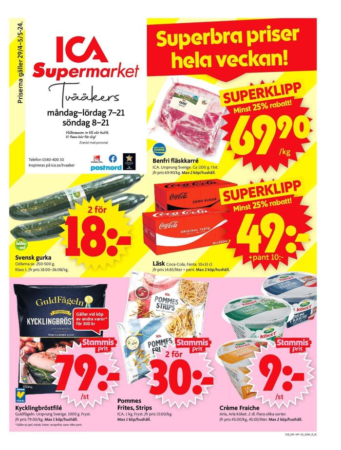 ICA Supermarket-katalog i Tvååker | ICA Supermarket Erbjudanden | 2024-04-29 - 2024-05-05