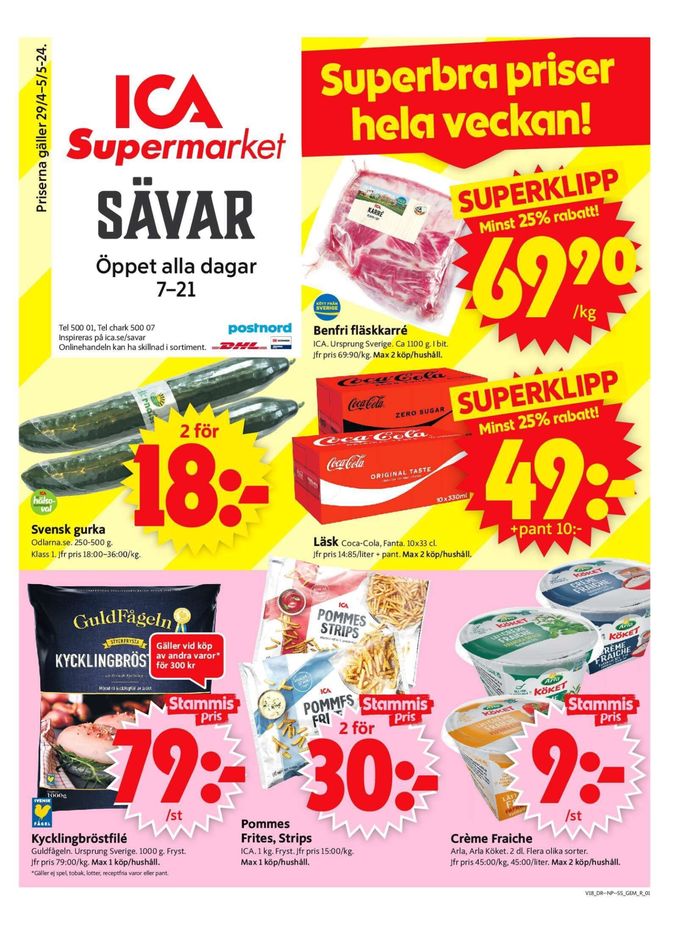 ICA Supermarket-katalog i Sävar | ICA Supermarket Erbjudanden | 2024-04-29 - 2024-05-05