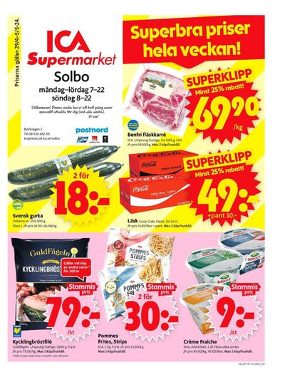 Erbjudanden av Matbutiker i Botkyrka | ICA Supermarket Erbjudanden de ICA Supermarket | 2024-04-29 - 2024-05-05
