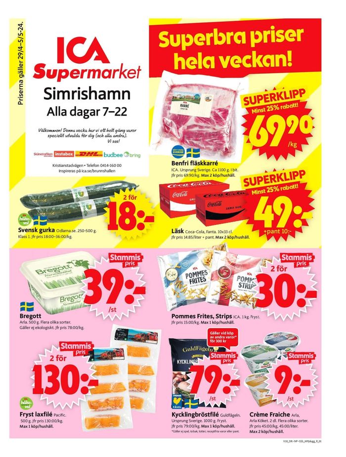 ICA Supermarket-katalog i Simrishamn | ICA Supermarket Erbjudanden | 2024-04-29 - 2024-05-05