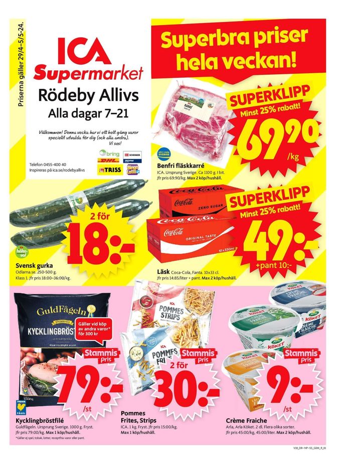 ICA Supermarket-katalog i Rödeby | ICA Supermarket Erbjudanden | 2024-04-29 - 2024-05-05