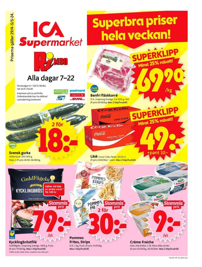 ICA Supermarket-katalog i Rimbo | ICA Supermarket Erbjudanden | 2024-04-29 - 2024-05-05