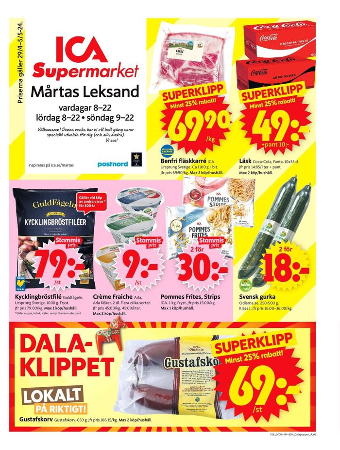 ICA Supermarket-katalog i Leksand | ICA Supermarket Erbjudanden | 2024-04-29 - 2024-05-05