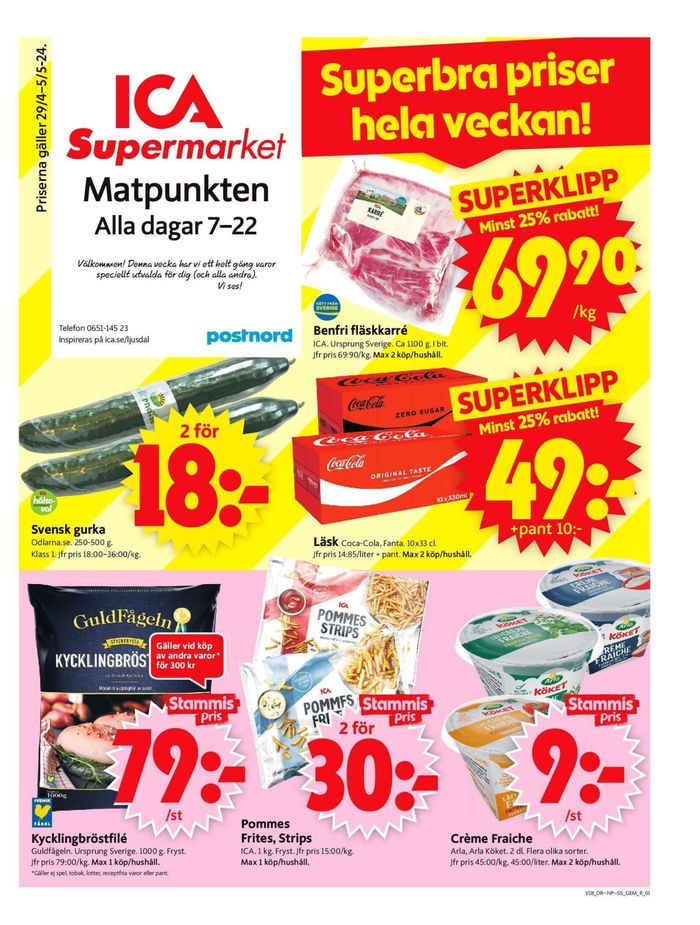 ICA Supermarket-katalog i Ljusdal | ICA Supermarket Erbjudanden | 2024-04-29 - 2024-05-05