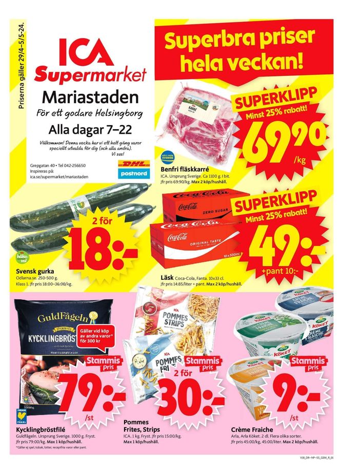 ICA Supermarket-katalog i Helsingborg | ICA Supermarket Erbjudanden | 2024-04-29 - 2024-05-05