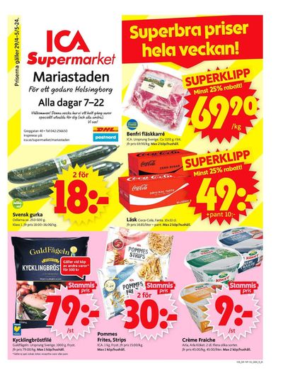 Erbjudanden av Matbutiker i Höganäs | ICA Supermarket Erbjudanden de ICA Supermarket | 2024-04-29 - 2024-05-05