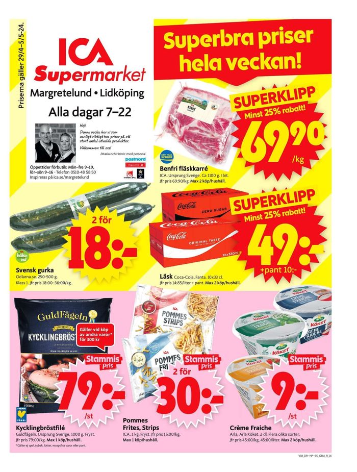 ICA Supermarket-katalog i Lidköping | ICA Supermarket Erbjudanden | 2024-04-29 - 2024-05-05