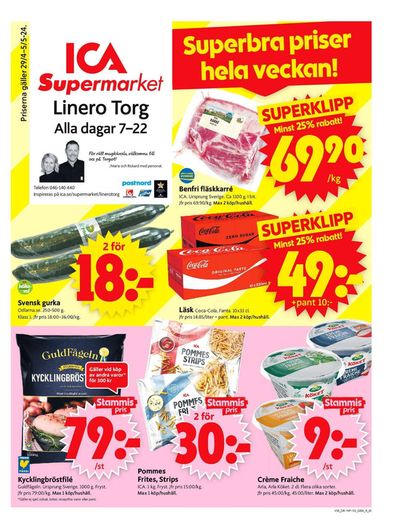 ICA Supermarket-katalog i Södra Sandby | ICA Supermarket Erbjudanden | 2024-04-29 - 2024-05-05