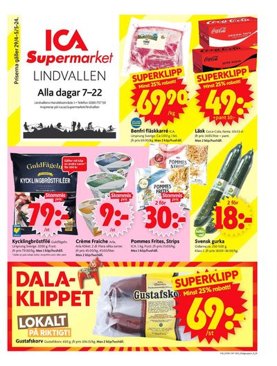 Erbjudanden av Matbutiker i Sälen | ICA Supermarket Erbjudanden de ICA Supermarket | 2024-04-29 - 2024-05-05