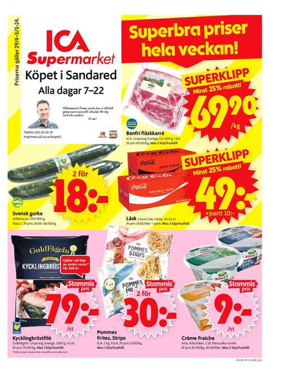 ICA Supermarket-katalog i Töllsjö | ICA Supermarket Erbjudanden | 2024-04-29 - 2024-05-05