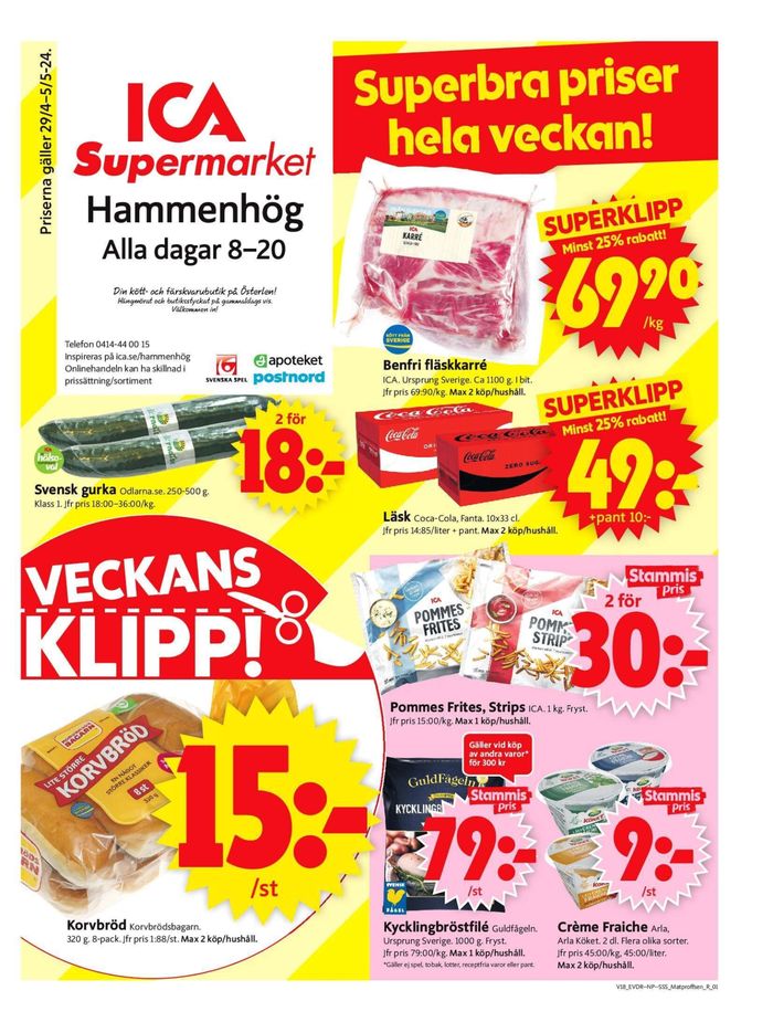 ICA Supermarket-katalog i Hammenhög | ICA Supermarket Erbjudanden | 2024-04-29 - 2024-05-05