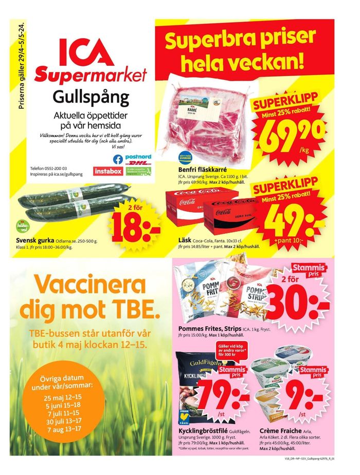 ICA Supermarket-katalog i Gullspång | ICA Supermarket Erbjudanden | 2024-04-29 - 2024-05-05