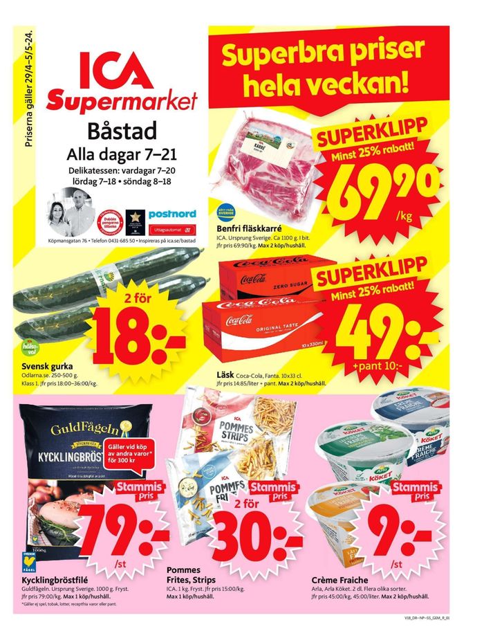 ICA Supermarket-katalog i Båstad | ICA Supermarket Erbjudanden | 2024-04-29 - 2024-05-05