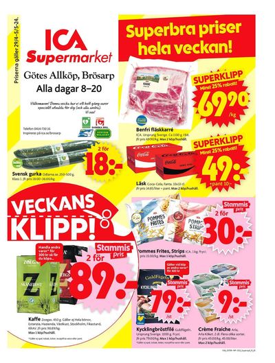ICA Supermarket-katalog i Degeberga | ICA Supermarket Erbjudanden | 2024-04-29 - 2024-05-05