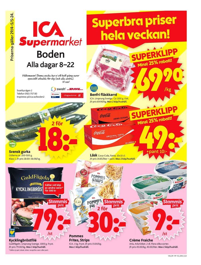 ICA Supermarket-katalog i Boden | ICA Supermarket Erbjudanden | 2024-04-29 - 2024-05-05