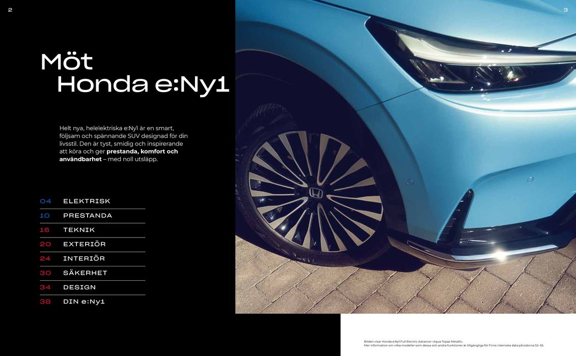 Honda-katalog i Stockholm | Honda e:Ny1 Broschyr | 2024-05-03 - 2025-05-03