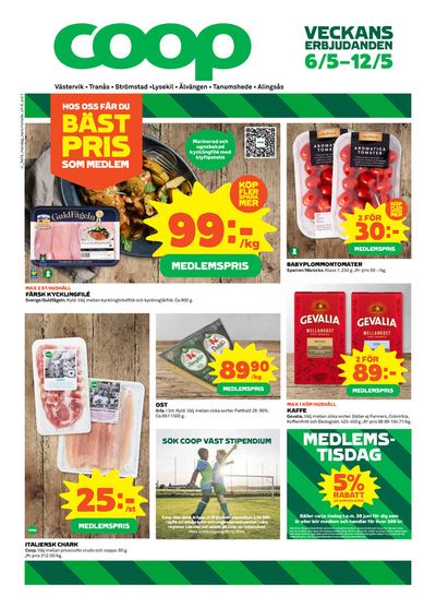 Erbjudanden av Matbutiker i Älvängen | Coop reklamblad de Coop | 2024-05-06 - 2024-05-12