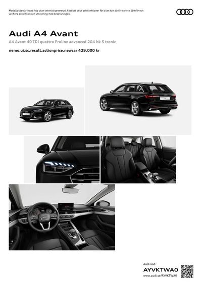 Erbjudanden av Bilar och Motor i Höllviken | Audi A4 Avant de Audi | 2024-05-04 - 2025-05-04