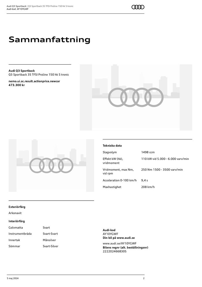 Audi-katalog i Mysterna | Audi Q3 Sportback | 2024-05-05 - 2025-05-05
