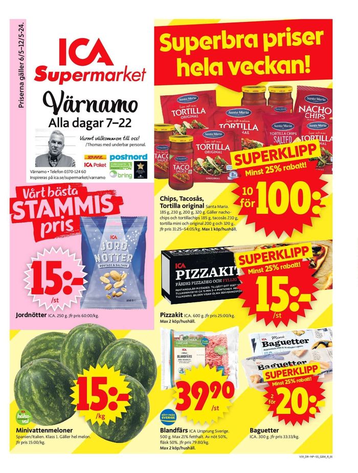 ICA Supermarket-katalog i Värnamo | ICA Supermarket Erbjudanden | 2024-05-06 - 2024-05-12