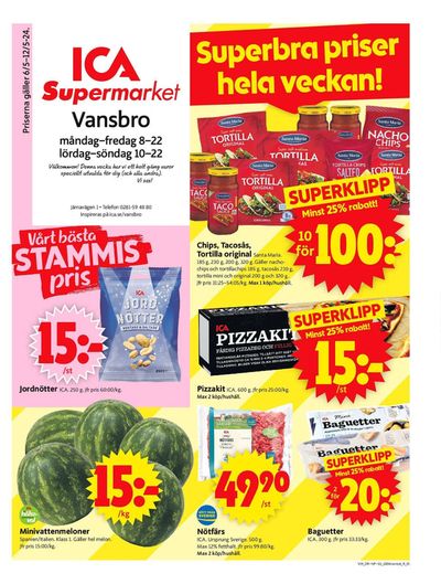 ICA Supermarket-katalog i Hulån och Ilbäcken | ICA Supermarket Erbjudanden | 2024-05-06 - 2024-05-12