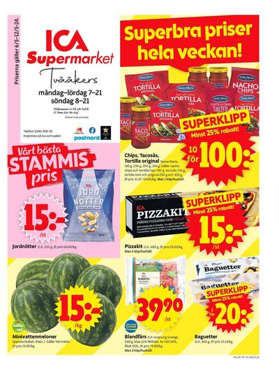 ICA Supermarket-katalog i Tvååker | ICA Supermarket Erbjudanden | 2024-05-06 - 2024-05-12